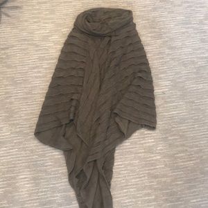 Brown Poncho Sweater